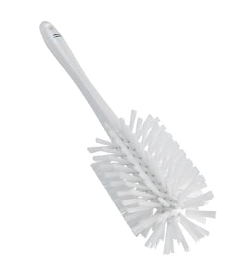 Vikan® Bottle Brush, Color-Coded, 3.5" Dia x 16.9"L, Stiff Polyester Bristles, Polypropylene Block, 1 Each