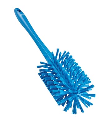 Vikan® Bottle Brush, Color-Coded, 3.5" Dia x 16.9"L, Stiff Polyester Bristles, Polypropylene Block, 1 Each