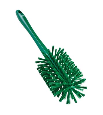 Vikan® Bottle Brush, Color-Coded, 3.5" Dia x 16.9"L, Stiff Polyester Bristles, Polypropylene Block, 1 Each