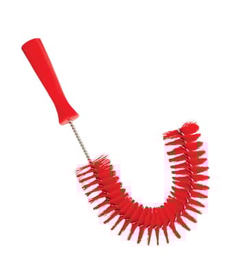 Vikan® Hook Brush, Color-Coded, 2.2" Dia x 7.9"W x 14.2" OAL, Medium Polyester Bristles, Polypropylene Block, 1 Each