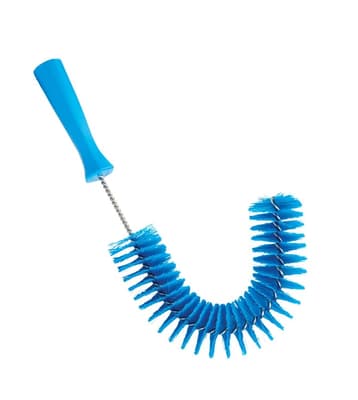 Vikan® Hook Brush, Color-Coded, 2.2" Dia x 7.9"W x 14.2" OAL, Medium Polyester Bristles, Polypropylene Block, 1 Each