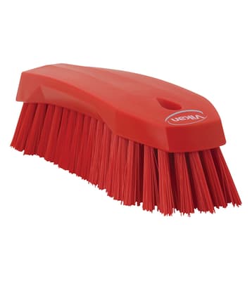 Vikan® Hand Scrub Brush, Color-Coded, Polyester Bristles, Polypropylene Block, 1 Each