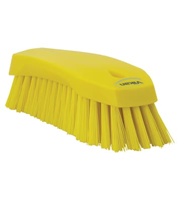 Vikan® Hand Scrub Brush, Color-Coded, Polyester Bristles, Polypropylene Block, 1 Each