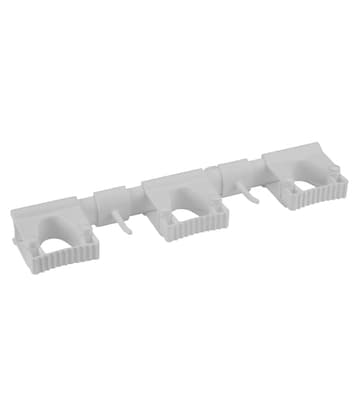 Vikan® Complete Hygienic Wall Bracket System, Color-Coded, 16.5"L x 3.4"W x 1.9"H, Polypropylene, Holds up to 10 Tools, 1 Each