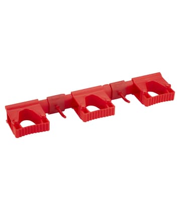 Vikan® Complete Hygienic Wall Bracket System, Color-Coded, 16.5"L x 3.4"W x 1.9"H, Polypropylene, Holds up to 10 Tools, 1 Each