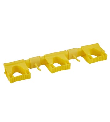Vikan® Complete Hygienic Wall Bracket System, Color-Coded, 16.5"L x 3.4"W x 1.9"H, Polypropylene, Holds up to 10 Tools, 1 Each