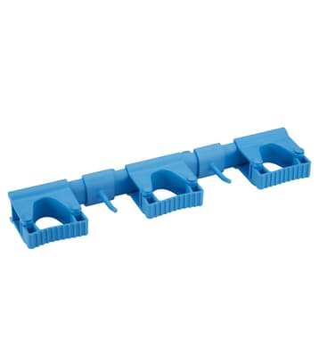 Vikan® Complete Hygienic Wall Bracket System, Color-Coded, 16.5"L x 3.4"W x 1.9"H, Polypropylene, Holds up to 10 Tools, 1 Each