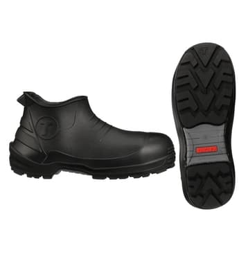Flite® Safety Toe Work Shoe, Steel Toe, 6", SRO Outsole, Neoprene, Black, Waterproof, Cleated Outsole Pattern, 1 Pair