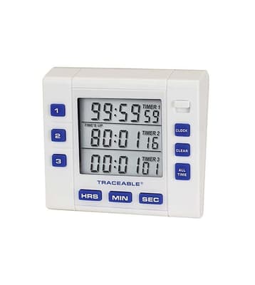 Traceable Triple-Display Clock/Timer with Calibration