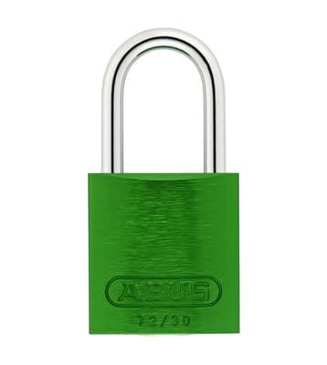 ABUS Aluminum Padlock, Keyed Different, Color-Coded, 1.5" Body, 3/16" Dia x 1"H Shackle, 1 Each