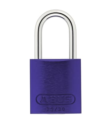 ABUS Aluminum Padlock, Keyed Different, Color-Coded, 1.5" Body, 3/16" Dia x 1"H Shackle, 1 Each