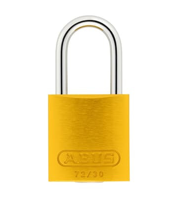 ABUS Aluminum Padlock, Keyed Different, Color-Coded, 1.5" Body, 3/16" Dia x 1"H Shackle, 1 Each
