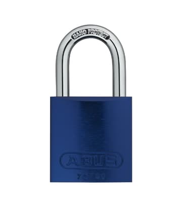 ABUS Aluminum Padlock, Keyed Different, Color-Coded, 2" Body, 1/4" Dia Shackle, 1 Each