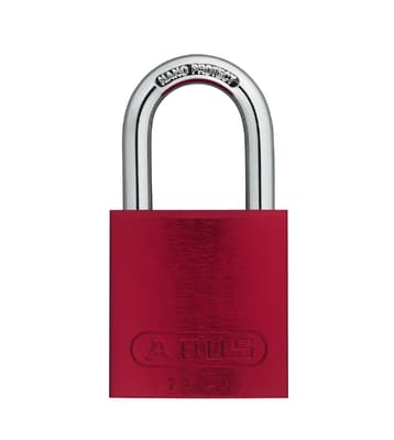ABUS Aluminum Padlock, Keyed Different, Color-Coded, 2" Body, 1/4" Dia Shackle, 1 Each