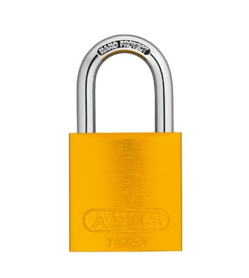 ABUS Aluminum Padlock, Keyed Different, Color-Coded, 2" Body, 1/4" Dia Shackle, 1 Each