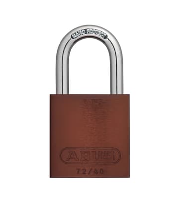 ABUS Aluminum Padlock, Keyed Different, Color-Coded, 2" Body, 1/4" Dia Shackle, 1 Each