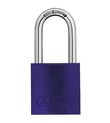 ABUS Aluminum Padlock, Keyed Different, Color-Coded, 2" Body, 1/4" Dia Shackle, 1 Each