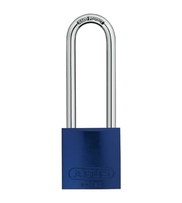 ABUS Aluminum Padlock, Keyed Different, Color-Coded, 2" Body, 1/4" Dia Shackle, 1 Each