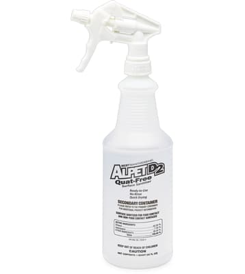 Empty 1-Quart Alpet® D2 Quat-Free Bottle