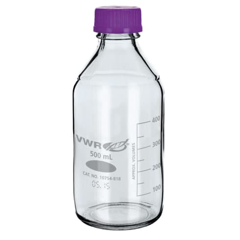 VWR® Media Bottle, Borosilicate Glass, 500 mL