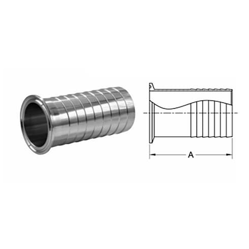 Adattatore Tubo-gomma In Acciaio Inox 304 - Steel O'Brien AAR02120-304 (14MPHR-2X1,5)