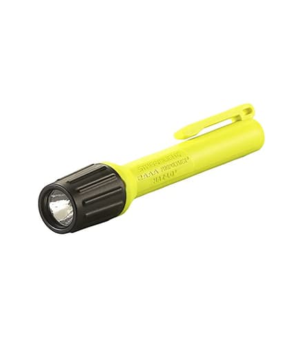 streamlight polystinger led haz lo flashlight 3AA ProPolymer HAZ-LO The moonlight mode of 1.3 lumens can run up to 20 days. Streamlight PolyStinger DS LED with