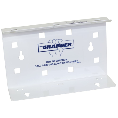 The Grabber™ Dispenser for Box Wipers, White, 9.4"W x 2.80"H x 5.90"D