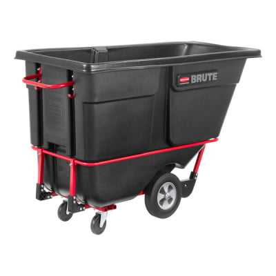 Rubbermaid® 1315 BRUTE Trash Cart, 1 cu. yd. 1250-lb, Rotomolded, Black