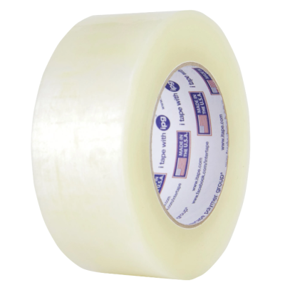 IPG® 9100 Premium Hot Melt Tape, Corru-Grip™ Adhesive, Clear, 2.5 Mil, 2" x 60 yd, 36 rl/ca, 60 ca/plt