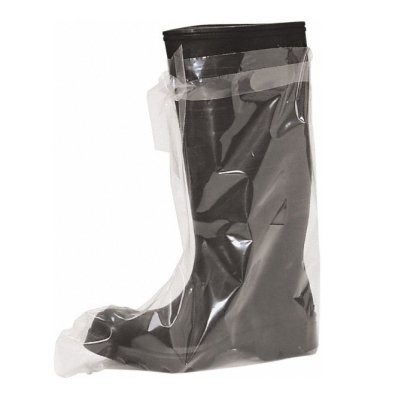 Clear Polyethylene Boot Covers with Tie Top