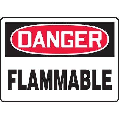 Danger: Flammable Sign