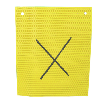 Metal Detectable Knobby Mat™ with "X" and Hanging Holes