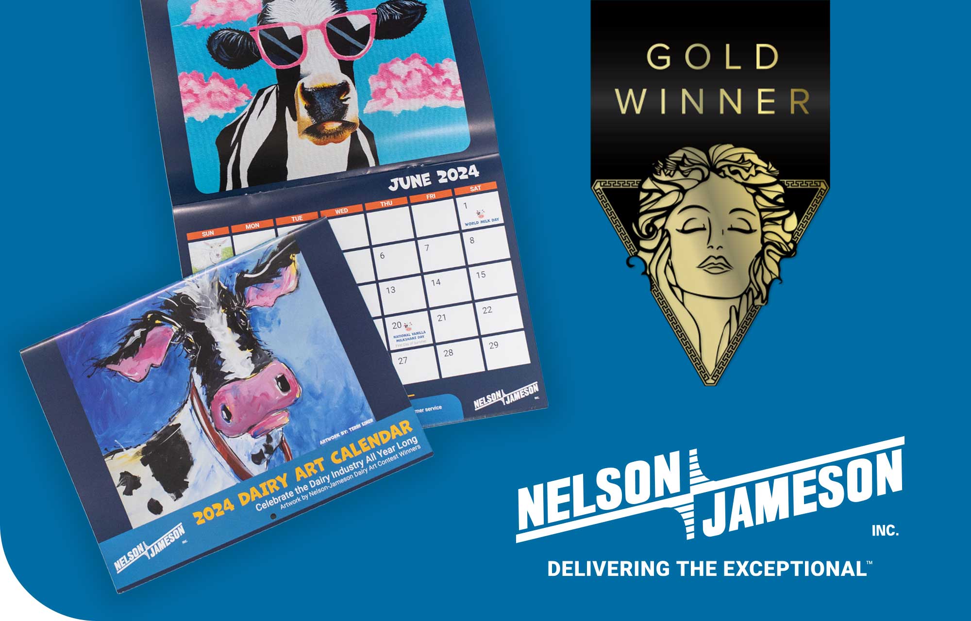 Golden Year: Nelson-Jameson 2024 Dairy Calendar Wins 'Muse' Award