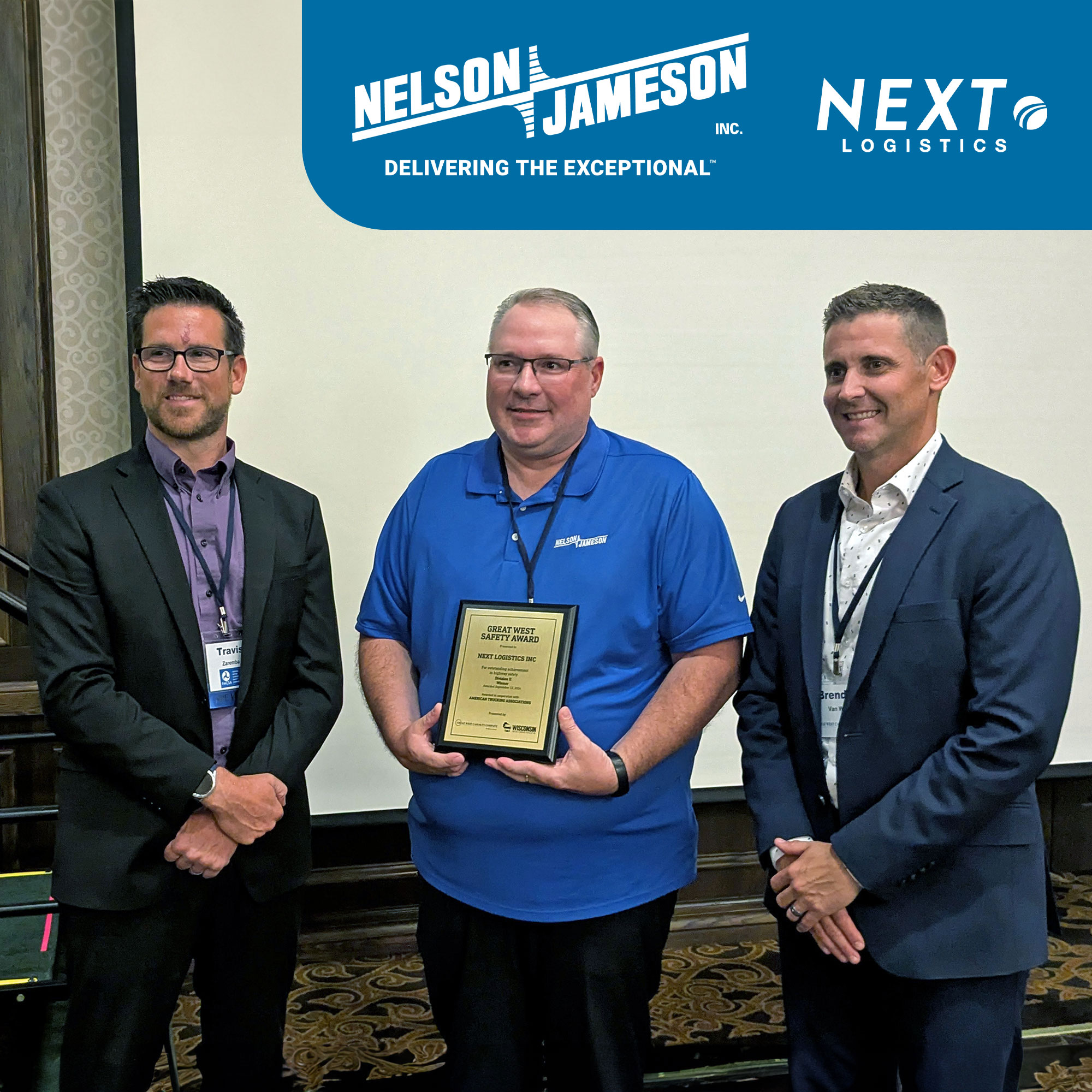 NEXT Logistics Earns Third-Consecutive Wisconsin Motor Carrier Association's Fleet Safety Award