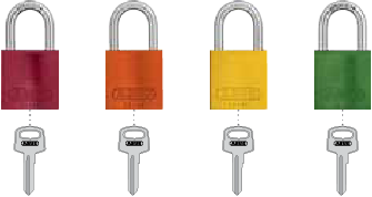 keyed different padlocks