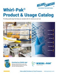 Whirl-Pak product and usage guide from Nelson-Jameson