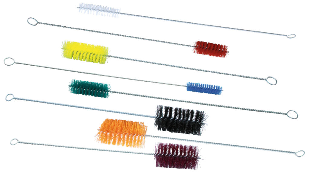 Assorted sizes and colors of pipe brushes
