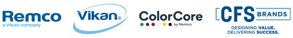 Remco, Vikan, ColorCore by Remco, and CFS Brands Logos
