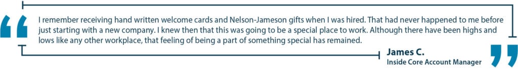 Nelson-Jameson Employee Quote