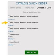 Catalog Quick Order