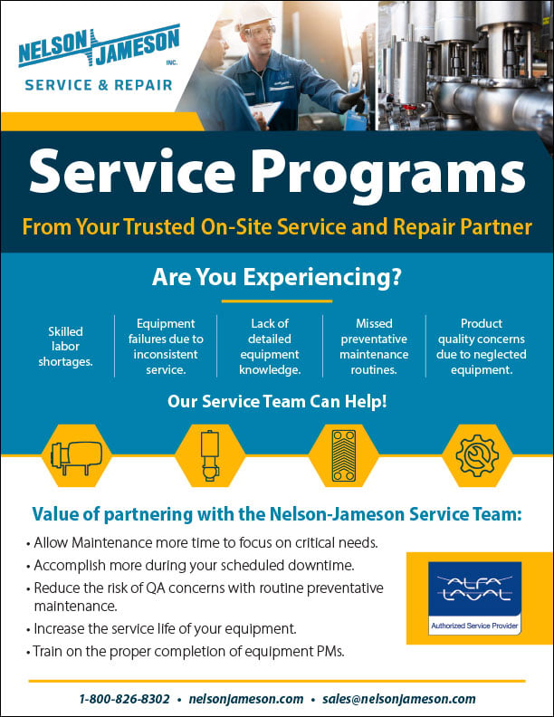 Nelson-Jameson Service Programs flyer